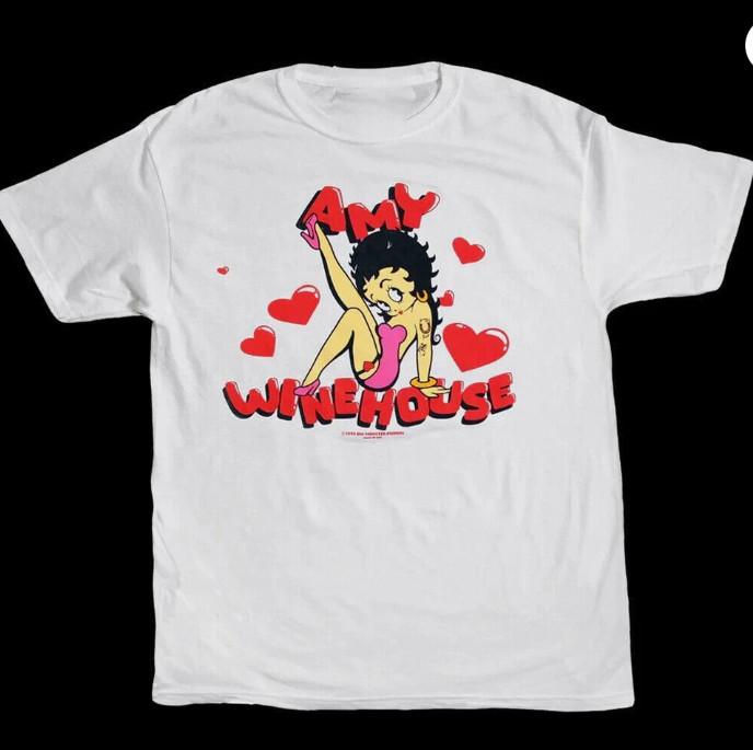 Новая Чиби-футболка Эми Уайнхаус Хлопковая Унисекс Футболка Унисекс Футболка XL