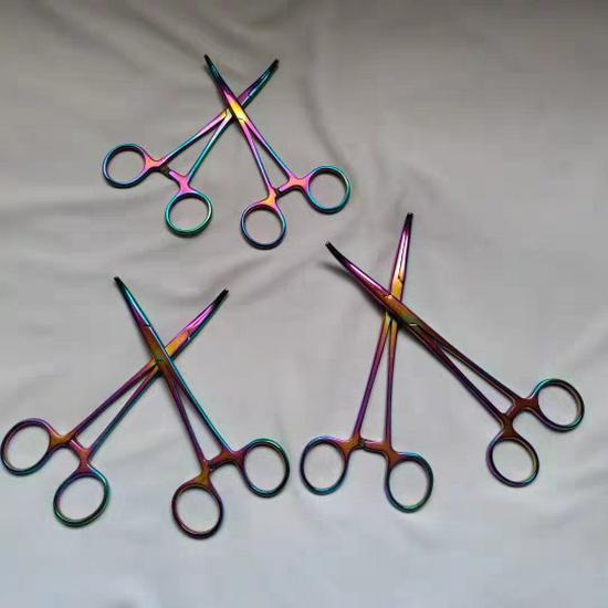 Hongwei Colored Stainless Steel Hemostatic Forceps & Needle Holders for Pets & Fishing Hook Removal