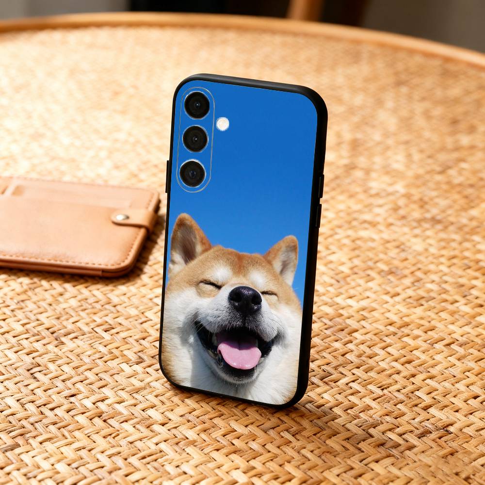 Animal Shiba Inu Dog Cute Phone Case For Samsung  A73,72,71,A52,51,40,41,A22,A32,31,A13, Soft Black Shell