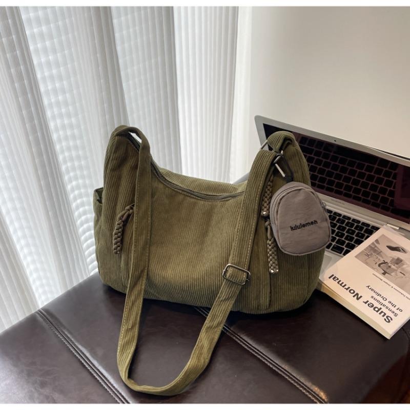 Vrijetijds Crossbody Tas met Modieuze Textuur, Eenvoudig Ontwerp en Grote Capaciteit Tote Bag, Enkele Schoudertas