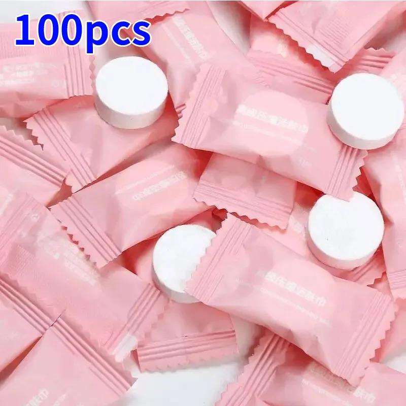20/50/100pcs Compressed Towels Travel In Compressed Bag Suitable For Sensitive Skin Cotton Cleansing Towel Disposable Face Pack