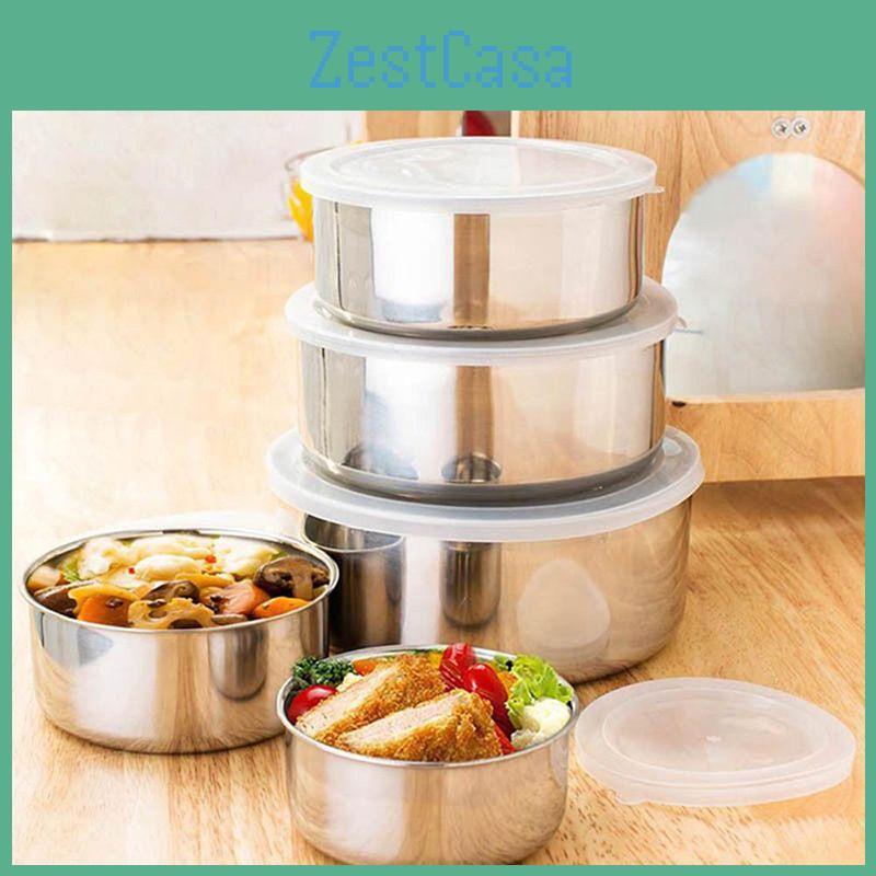 Versatile Stainless Steel Crisper Set With Sealed Lids For Long-lasting Freshness