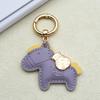 Horse Keychain Imitation Leather Cartoon Design Year of Horse Key Chain Bags Phones Cars Versatile Accessories