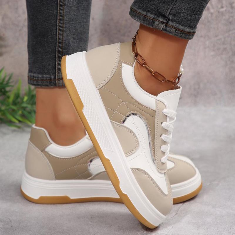 Fashion All-Match Mix Color Sneakers Woman Spring Autumn Plus Size Lace-Up Walking Sports Shoes Women Thick Platform Casual Shoes Female