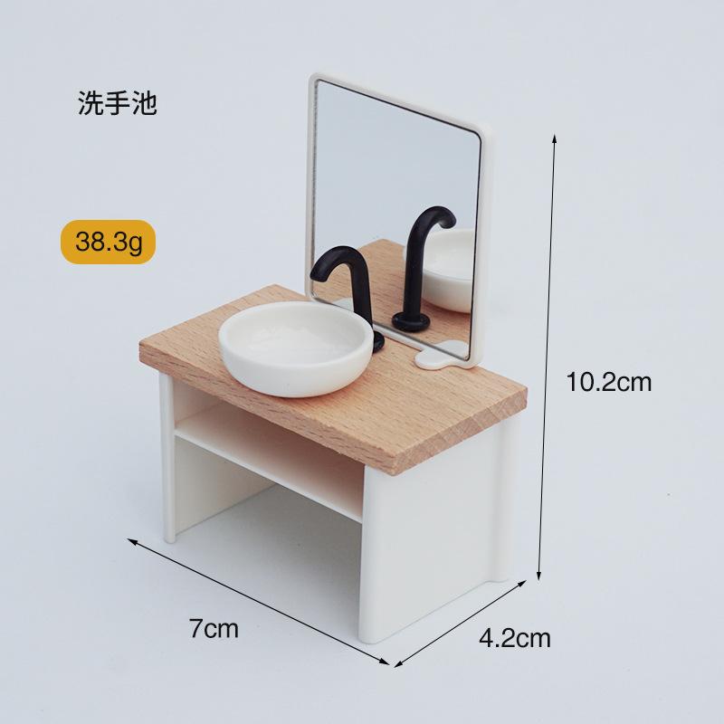 Simulation Small Furniture Doll Room Blind Box Doll Scene Ornament Play House Toy Wooden