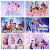 Kpop Theme Girl's Birthday Party Decoration Backdrop Pink Demons Kids Birthday Party Supplies Decor Banner Background Photo Prop