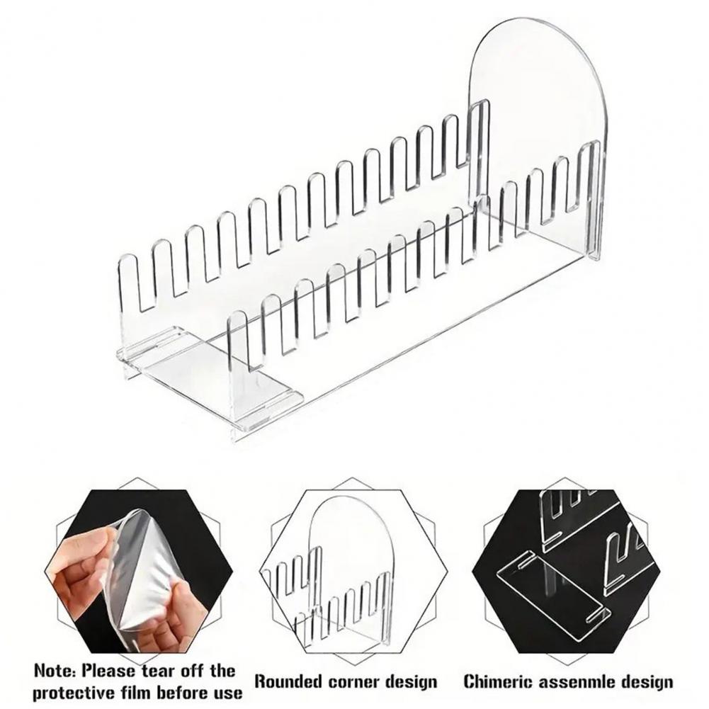 1/2/3 Pcs 12 Tier Greeting Card Display Stand Acrylic Postcard Booth Art Display Shelf Rack Jewelry Card Holder for Tabletop