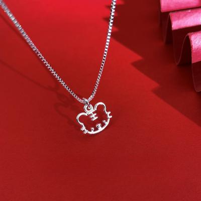 Little Tiger Necklace Female Simple Zodiac Tiger Life Stainless Steel Clavicle Chain Pendant