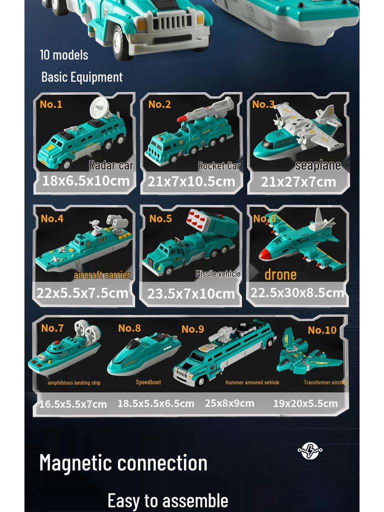 Children's Magnetic Transforming Robot Building Blocks Toy Set