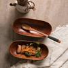 Boat Shaped Salad Bowl Oval Sushi Snack Plate Multipurpose Dried Fruits Serving Tray  Dessert