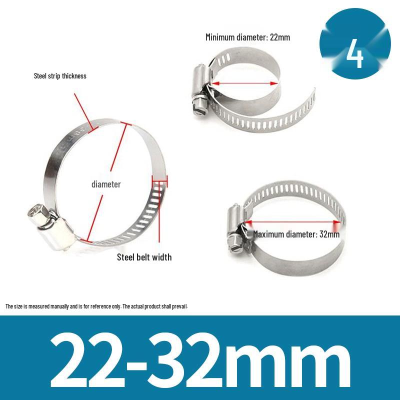 American Style 201 Stainless Steel Hose and Pipe Clamp for Ventilation and Communication Applications