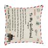 Letter 45x45cm Peachskin Pillow Case Personalized Design Decorative Throw Pillowcase Home Cushion Pillow Cover Anniversary Gift