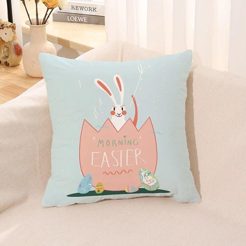 Easter Bunny Pillowcase Cushion Home Decor Office Bed Pillow Car Gift Decoration  Cover