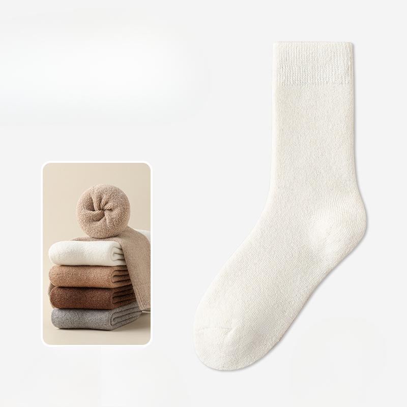 Male Autumn and Winter New Thickened Warm Wool Floor Home Sleep Tube Socks