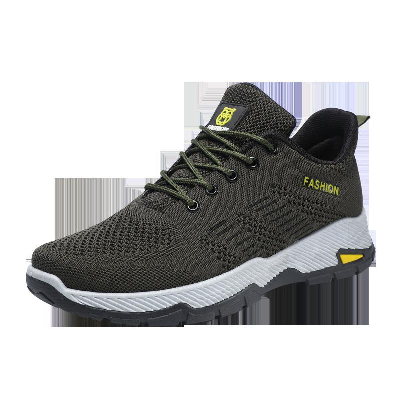 Herbst neue fly-gewebte atmungsaktive Freizeitschuhe leichte trendige Herrenschuhe bequeme Lauf-Sportschuhe trendige Schuhe