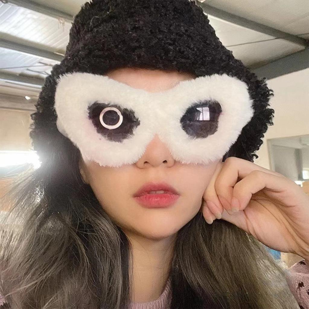 Halloween Party Kostüm Auge Sonnenbrille Mode Niedlich Bunt Plüsch Flauschig Verkleidungszubehör Punk Weiche Samt-Schattierungen Sonnenbrille