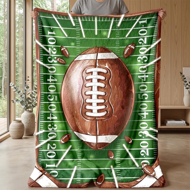 American Football Showdown Fire vs Lightning blanket Personalized Name Flannel Blanket Soft Cozy Plush Throw for Sofa Bed Lightweight Home Decor