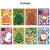 8/16Sheets Christmas Puzzle Stickers Santa Snowman Xmas Tree Make a Face Sticker Kids Party Favors Toy Gift New Year Decoration