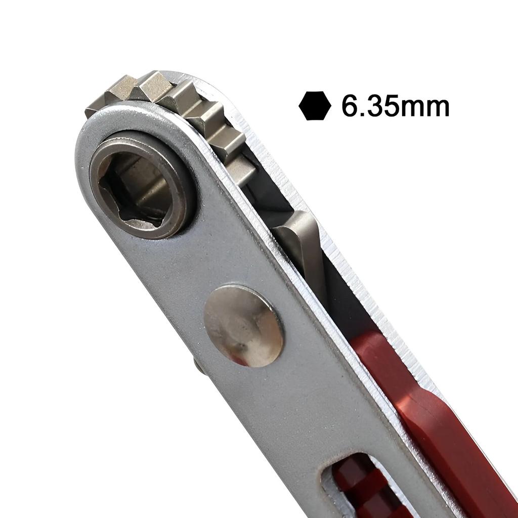Elbow Head Mini Ratchet Wrench 90 Degree Offset Screwdriver Handle with Bit Set Dual Drive Head Ratchet Wrench Hand Tool