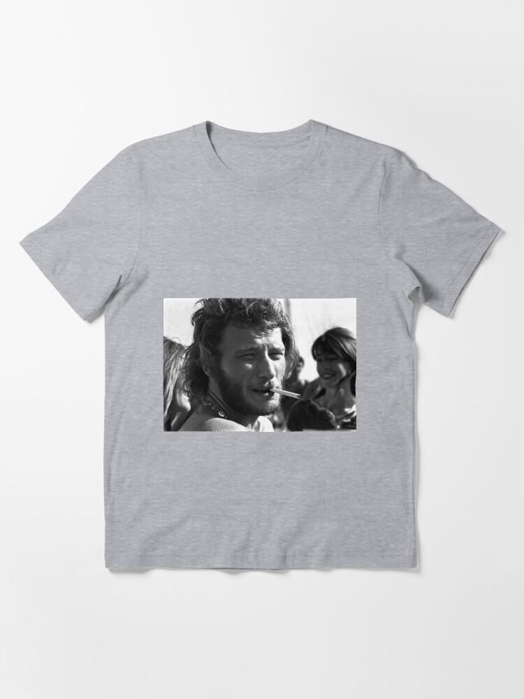 Françoise Hardy Johnny Hallyday (Françoise Hardy in the Background) Essential T-Shirt