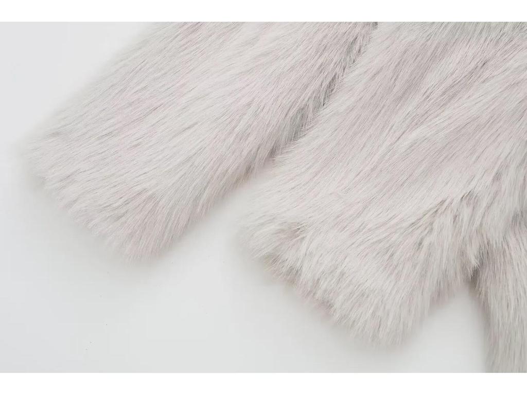 European & American Style Women's Faux Mink Fur Coat - Medium/Long Length (Model 6318258)