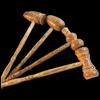 Wenge Wood Dual-Use Back Scratcher & Massage Hammer, 45cm