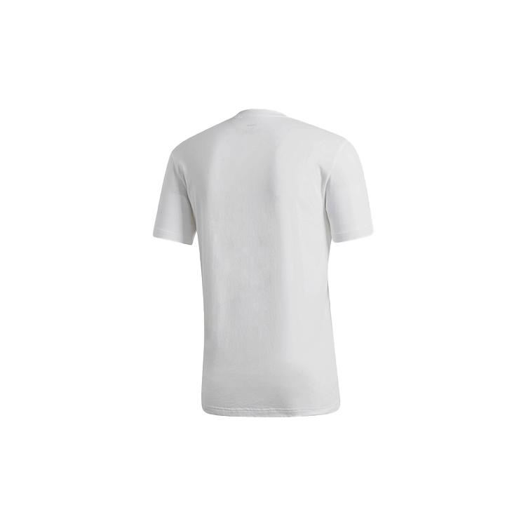 Adidas T Shirts Men's White Crew Neck Moderate Straight Fit EI4587