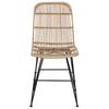 Dining Chair 2 Pcs Natural 41 X 55 X 85 Cm Rattan and Steel