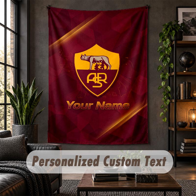Wall Tapestry AS Roma Print Custom Name Text Wall Hanging Home Decor