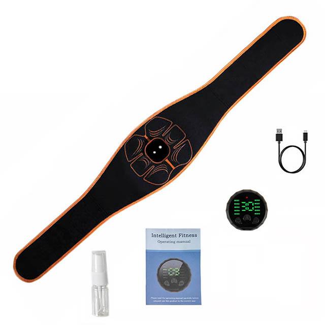 Vibrasjon ABS Muskelstimulator Abdominal EMS Trener Elektrostimulering Hjemmetreningsutstyr Treningsmassasjeapparat USB Oppladbar