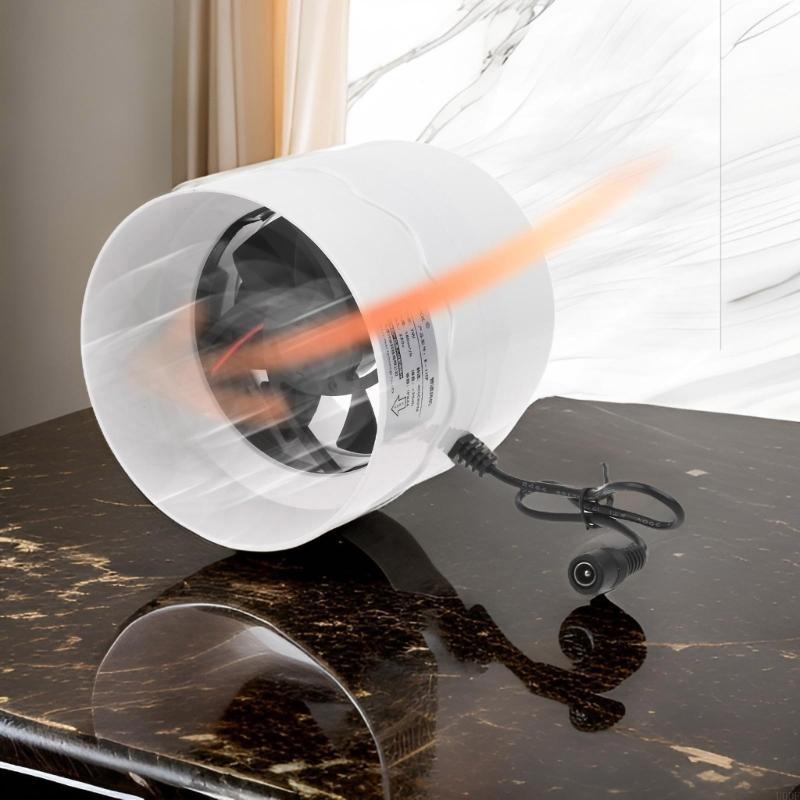 114mm  Exhaust Fan Home Low Noise Inline Pipe Duct Fan Bathroom 12V Extractor China Mainland
