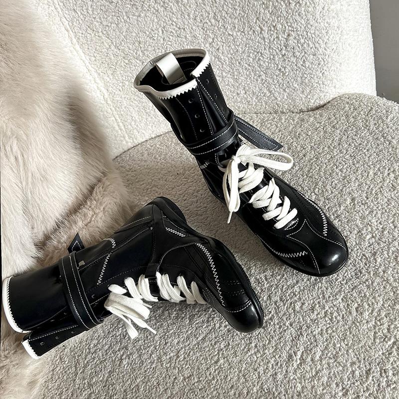 

Синяя версия шкафа~ увеличение внутренней высоты женские сапоги для охоты на уток универсальная цветовая гамма ремешок боксерские ботинки уличные рабочие ботинки Мартин 41 чёрный