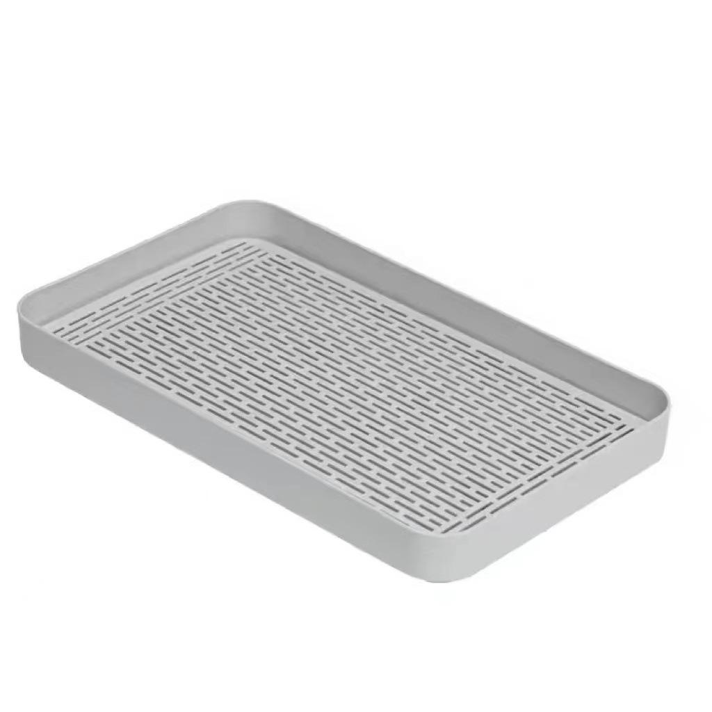 Double-Layer Plastic Draining Tray: Durable Household Tea, Bowl & Chopstick Storage Rack