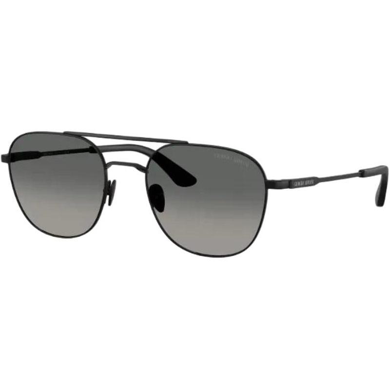 Armani Einfarbiges Design Metall Flieger Sonnenbrille Herren Schwarz