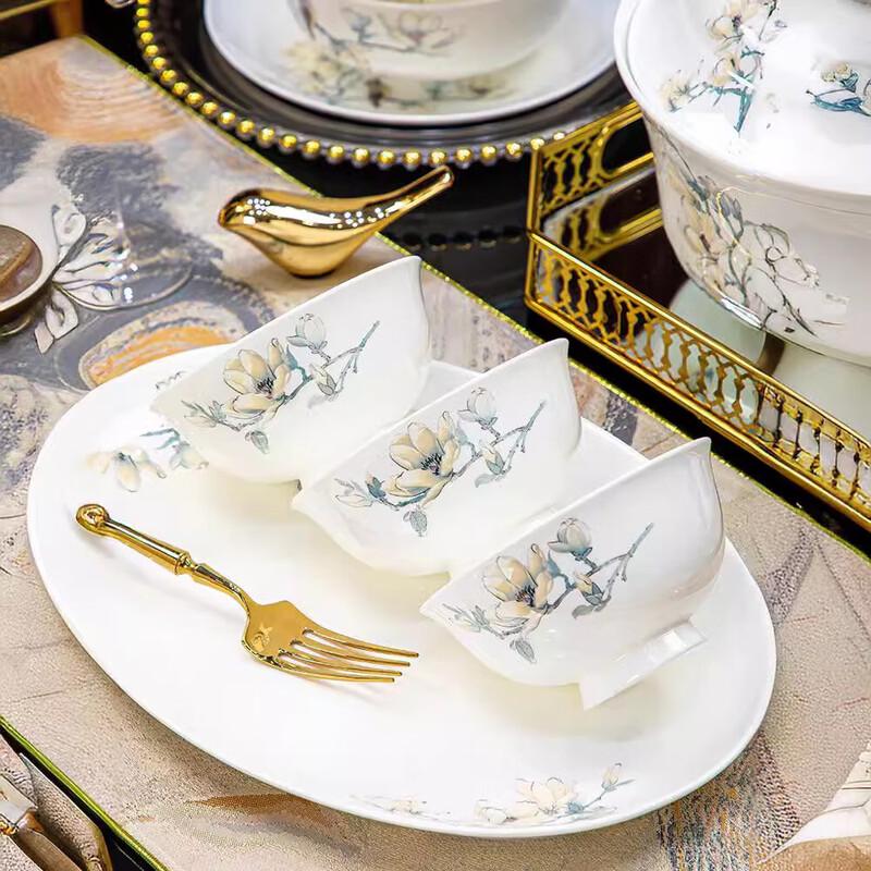 Jingdezhen European Style Hand-Painted Bone China Casserole