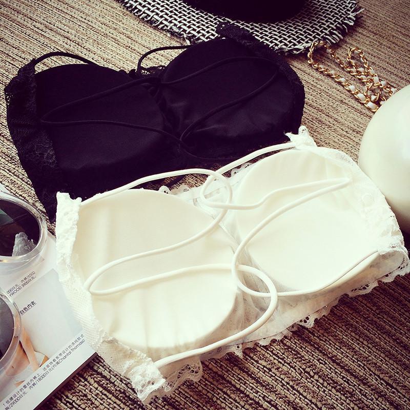 Lady Wrapped Chest Lace Top Bra Brassiere Wrapped Bra Tupe Top