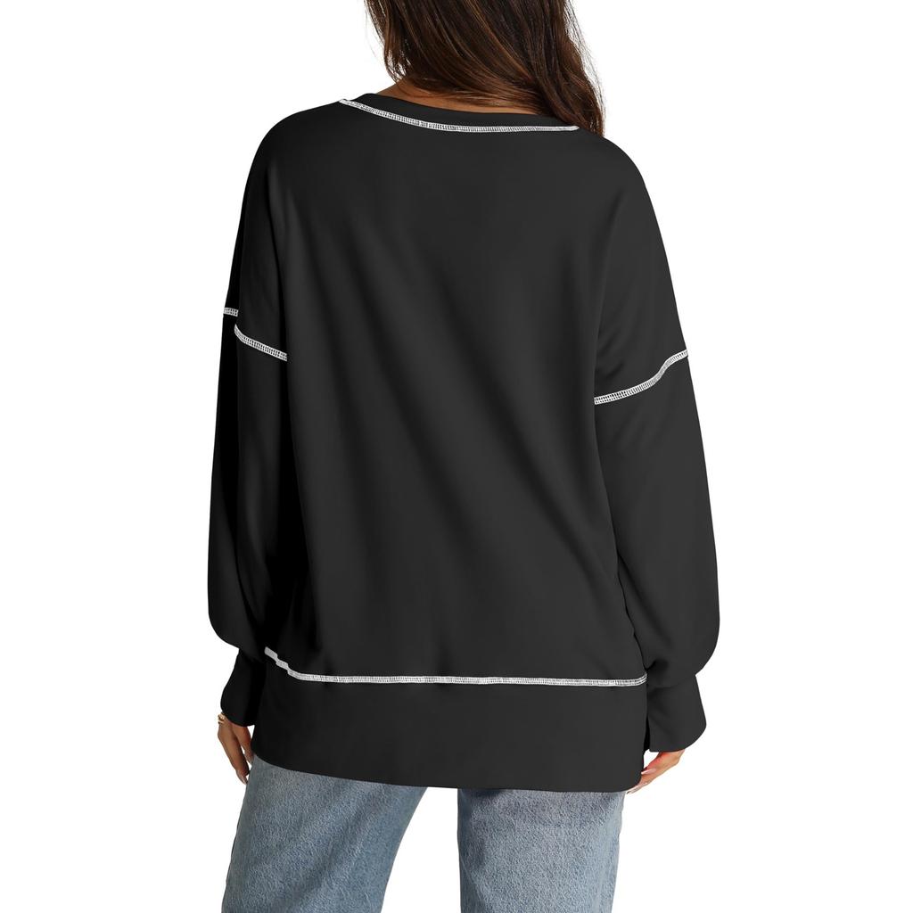 Damen Sweatshirts mit Rundhalsausschnitt, lässig, bequem, modische Outfits, Kleidung