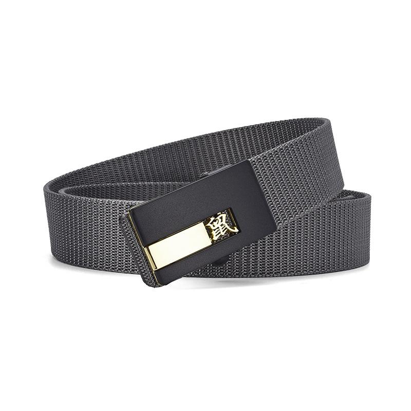 Zodiac Toothless Canvas Belt Simple Automatic Buckle Imitation Nylon Belt Casual Men'S Belt