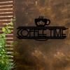 Laser Cut Iron Metal Wall Art Sign Coffee Cup Bean Design Minimalist Black Home Decor Office Cafe Kitchen Hanging Gift