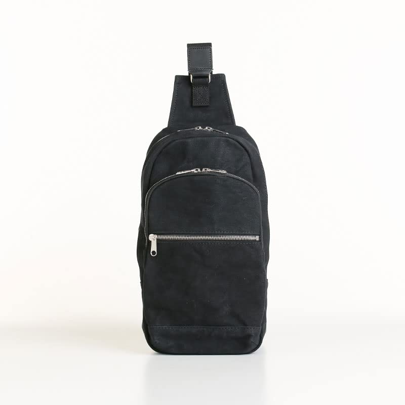 Hinomoto Canvas Enaxlad Svart storlek förvaring Vattenavvisande Tillverkad i Axelväska Canvas (B5 / / Japan)