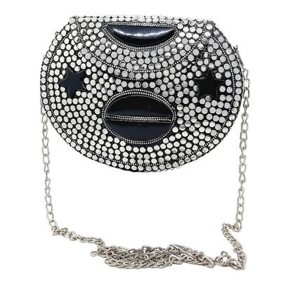 Silver Metal Beaded Ethnic Purse Girls Bridal Bag Cross Body Bag for women/Girl Party Clutch Metal Clutches Vintage Brassc
