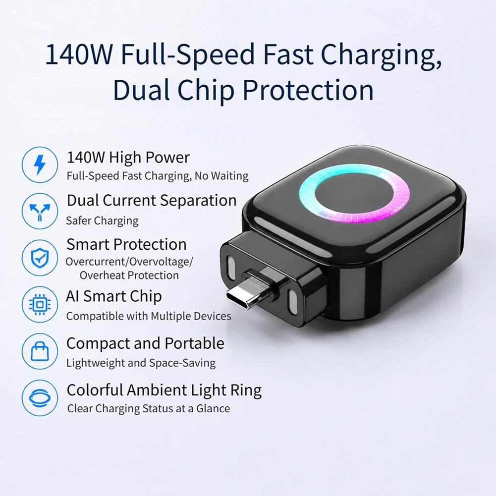 140W Fast Charging Data Cable Automatic Power-Off Full-Capacity Separator Auto Stop Overcharge Protection For Phone Charging