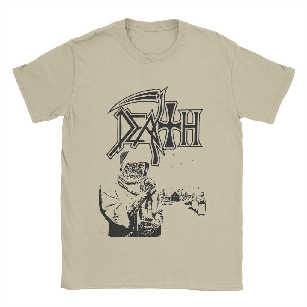 Death T Shirt for Men Pure Cotton Novelty T-Shirt Crew Neck Band Tees Short Sleeve Clothes Summer