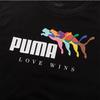 Puma Logo-Druck Atmungsaktives Kurzarm-T-Shirt Herren Oberteile Schwarz 682147-01