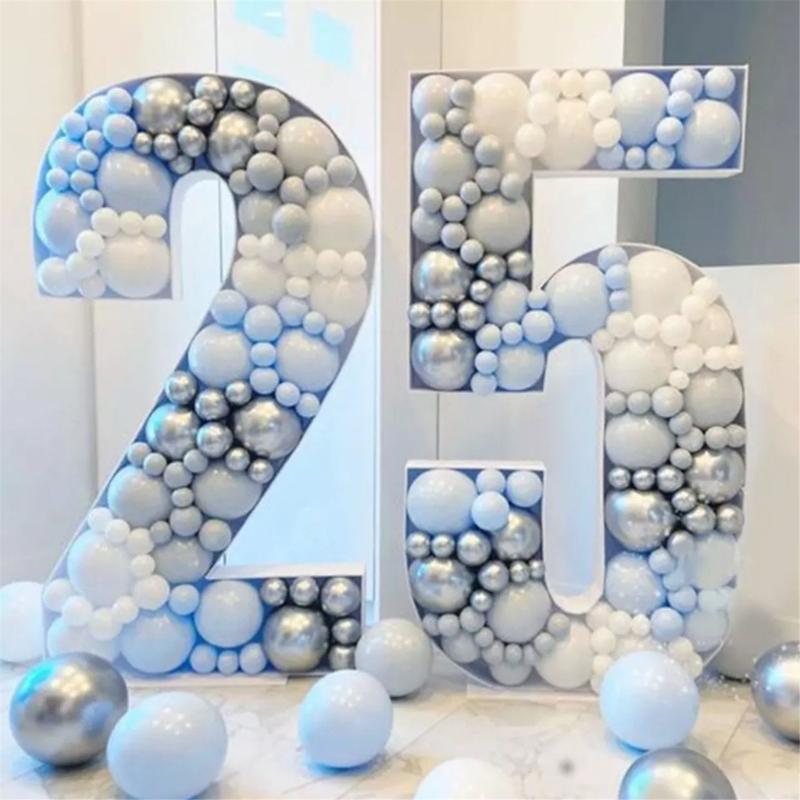 User Friendly Latex 3D Number Balloon Display Stand For Festival Event Baby Showers Photo Backdrops