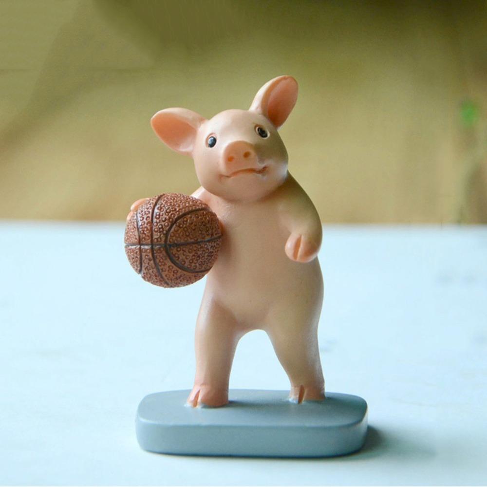 

Resin DIY Mini Pig Model Toy Collection Mini Piggy Figurine Office Desktop Car Style A