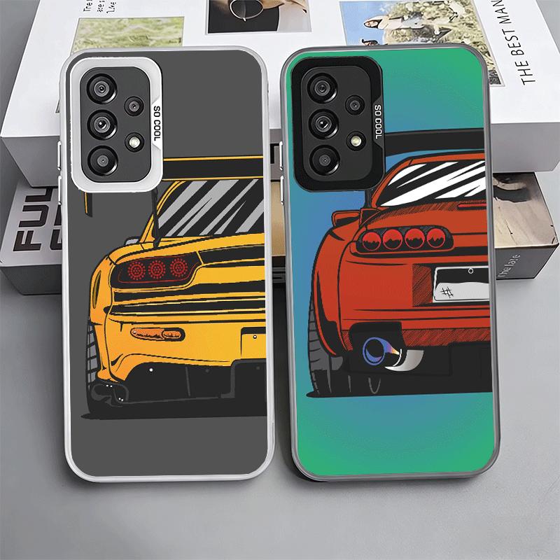 JDM Sportwagen Minimalistisches Design Weiche Handyhülle für Samsung A17 A16 A15 A14 A13 A57 A56 A55 A54 A53 A37 A36 A35 A34 A33 A26 A2