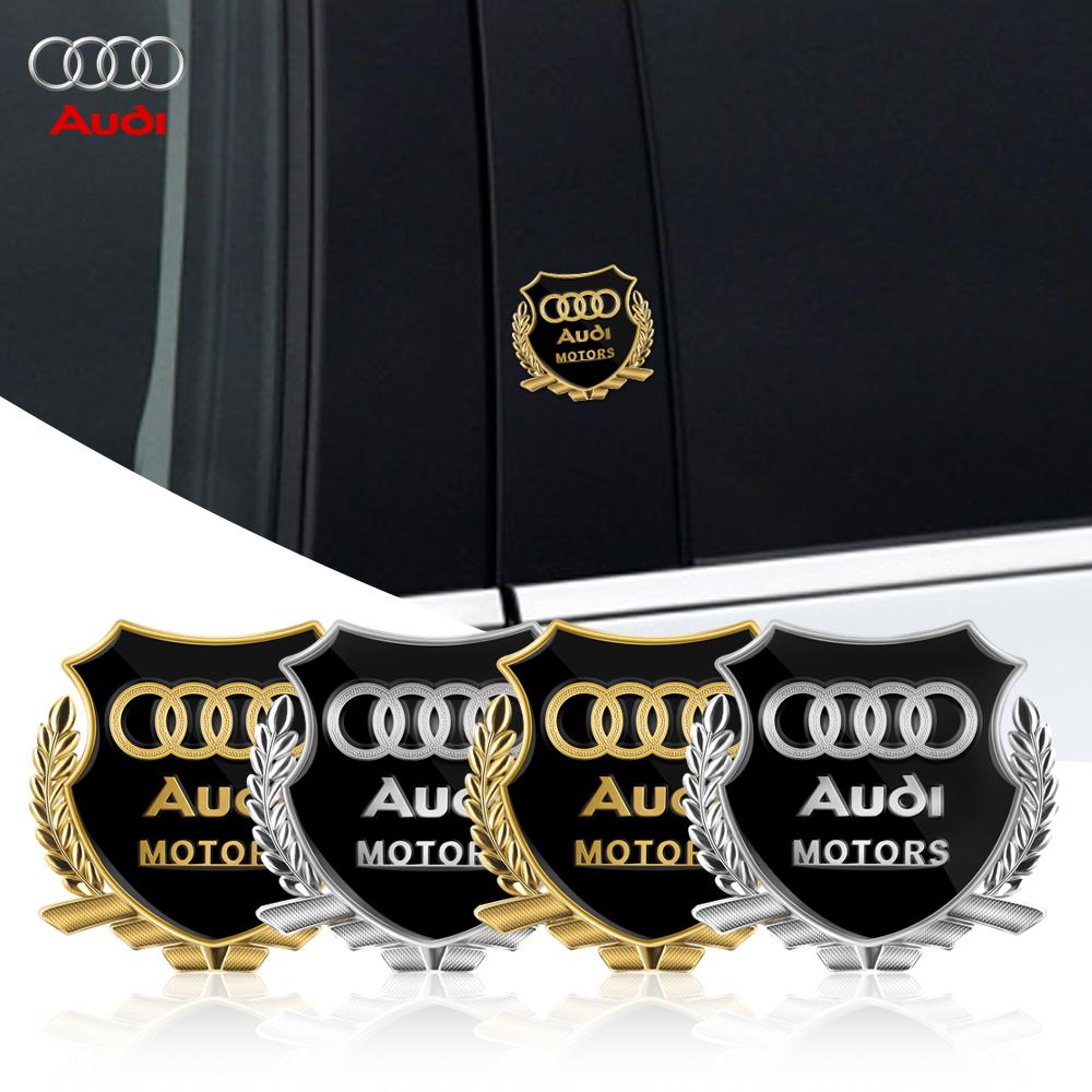 1/2PCS 3D Metal Car Body Trunk Sticker Auto Emblem Decal Accessories For Audi V6T A4 A1 Q3 A5 Q5 Q7 S5 A6 V6T S8 V8T Car Styling