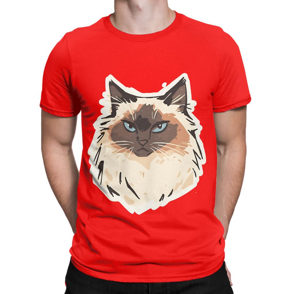Fluffy Ragdoll Funny Graphic 100 Cotton TShirt Ragdoll Tees Tops For Unisex