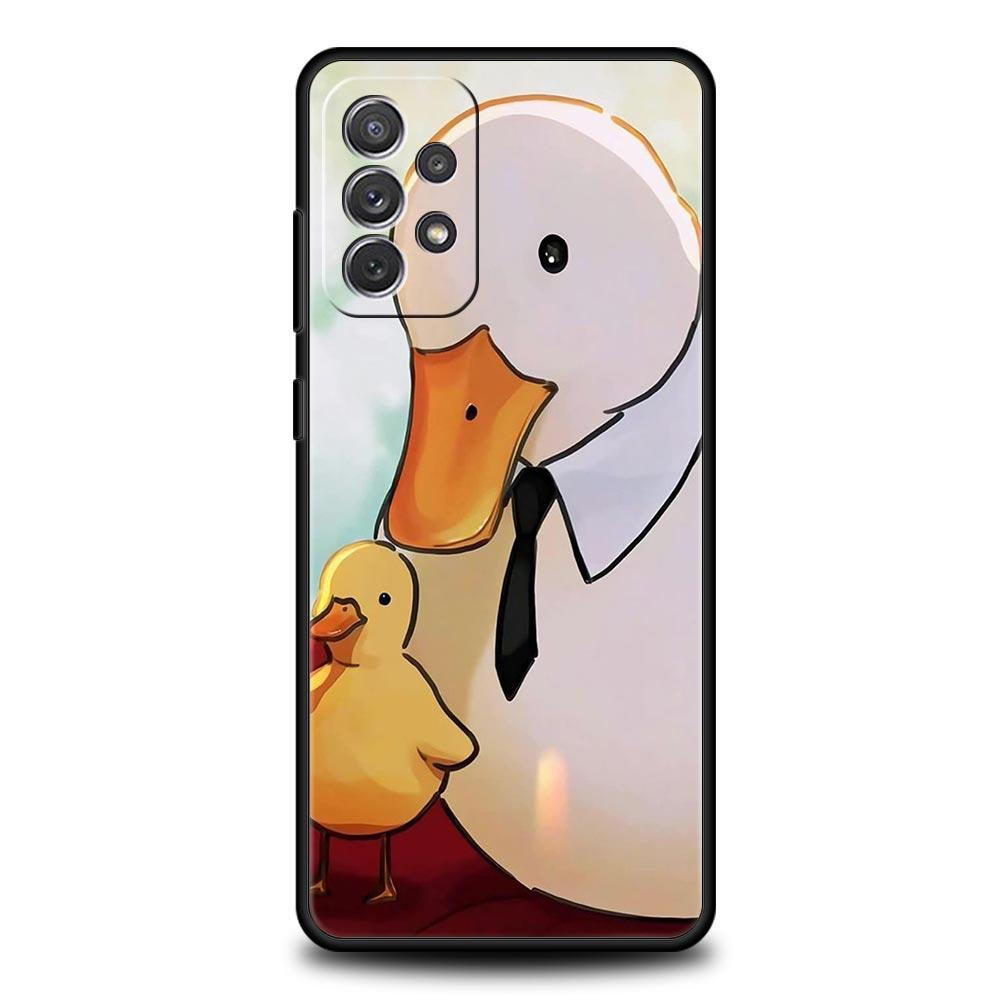 Cartoon Duck Goose Game Case for Samsung A51 A71 A21S A12 A11 A15 A25 A31 A41 A52 A32 A23 A33 A53 A73 A03S A05S A13 5G A72 Cover